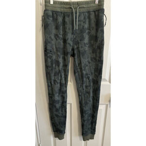 Under Armour Sweat Pants Coldgear Green Camo Waffle Thermal Mens Small‎ (e1)